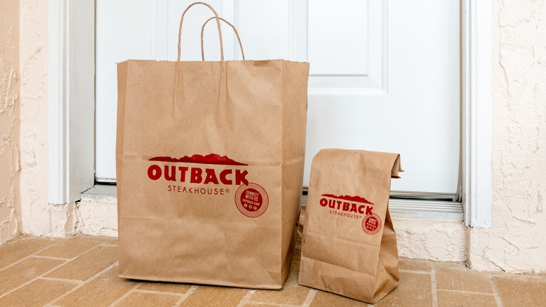 Outback Steakhouse paper takeout bags