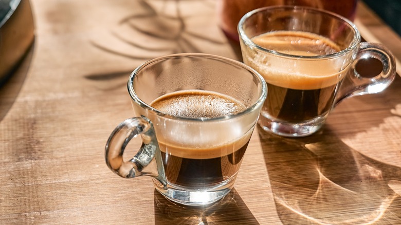 Cups of espresso