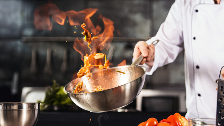 chef cooking in restaurant