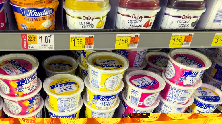 cottage cheese on shelf