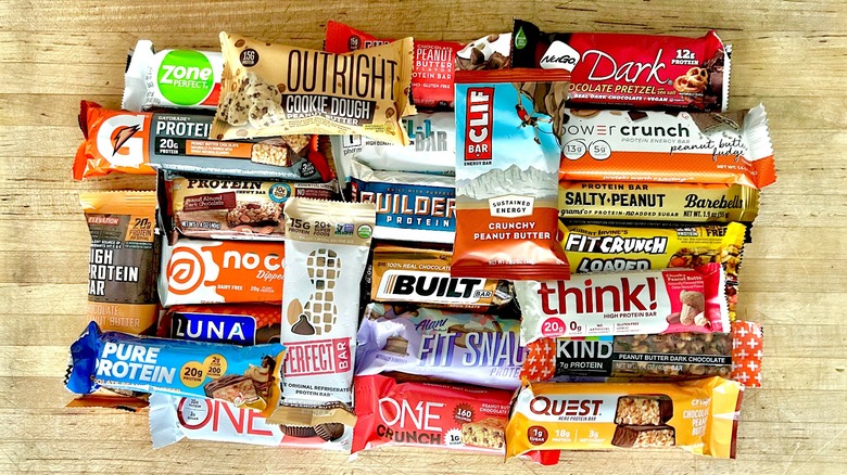 Assorted protein bars