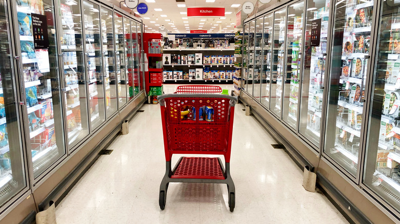 Target cart frozen foods aisle