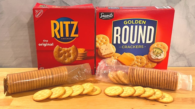 Ritz & Aldi round crackers