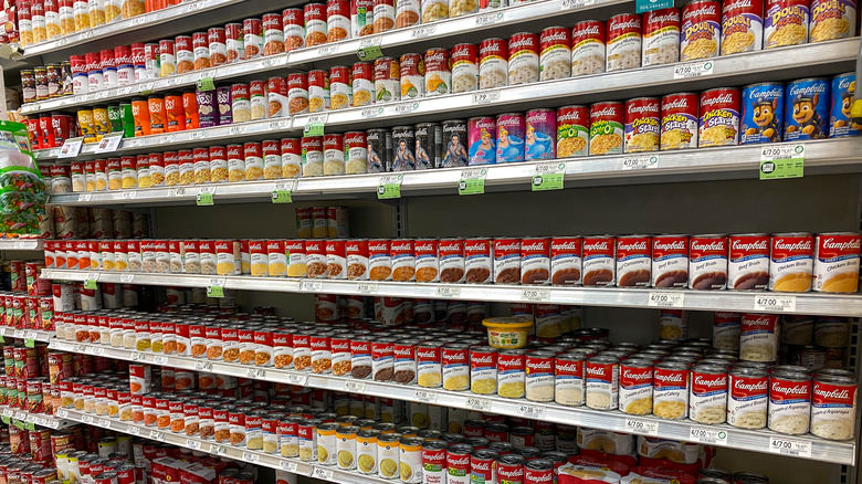Canned soup aisle