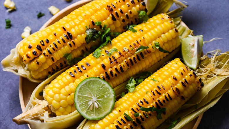 corn with lime and cilantro