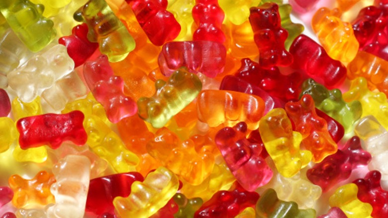 Close up of gummy bears