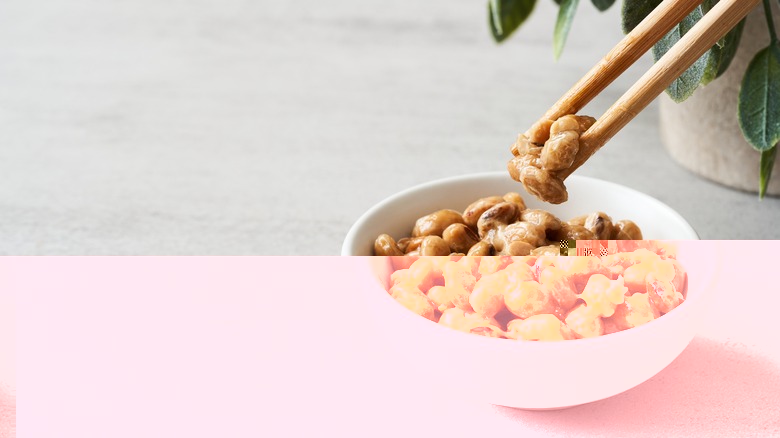 Japanese natto in bowl