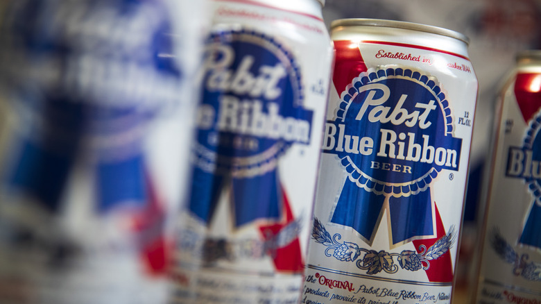 cans of PBR beer