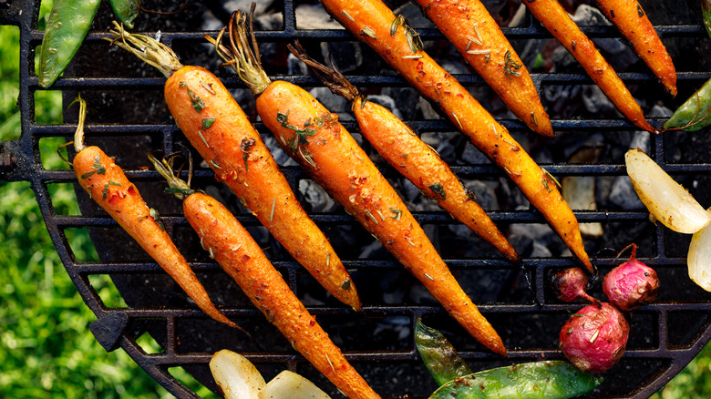 Carrots on the grill