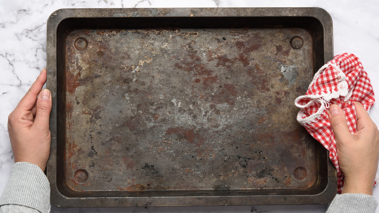 rusted sheet pan