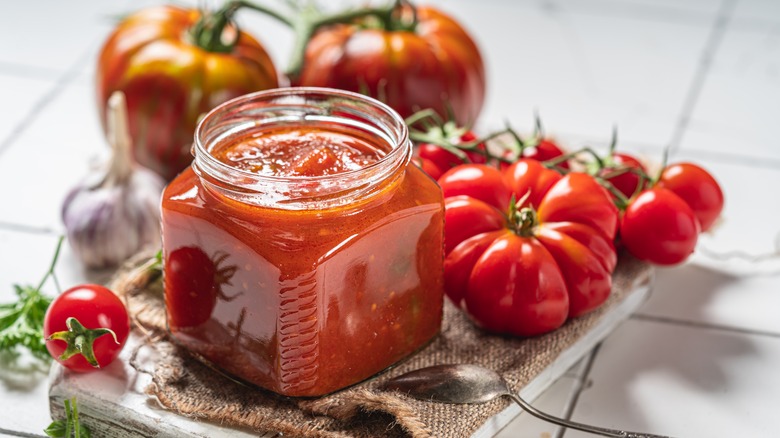 salsa in a jar