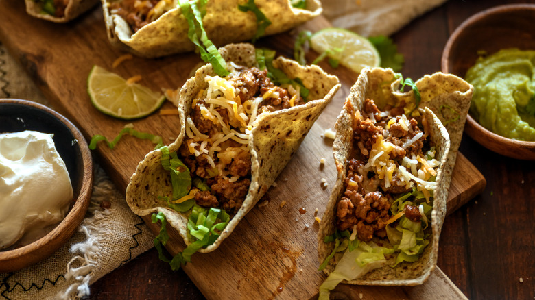 Tacos with plant based filling