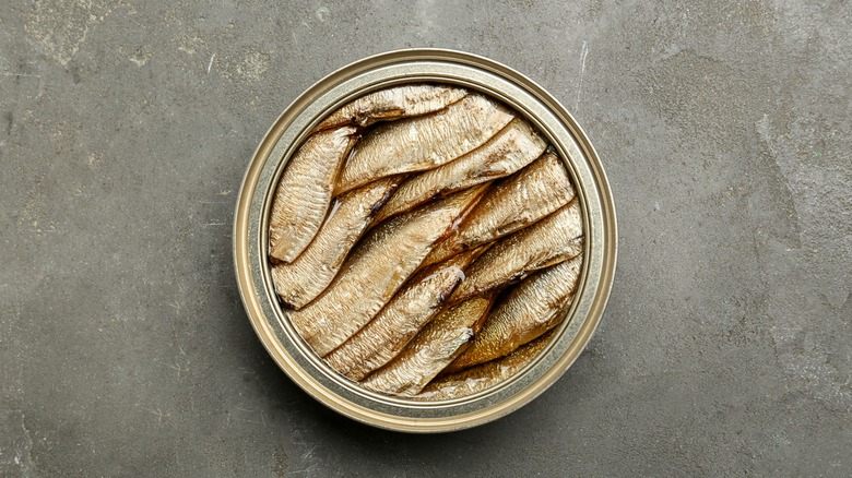 Open can of sardines