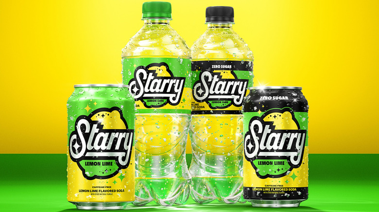 Bottles and cans of Starry