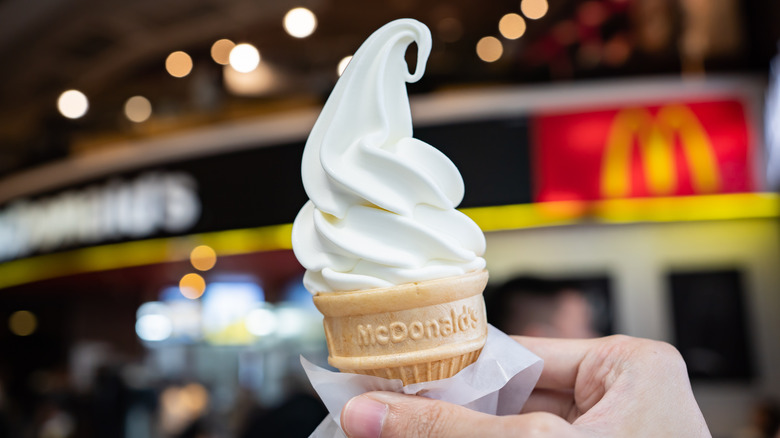 soft serve ice cream at McDonald's