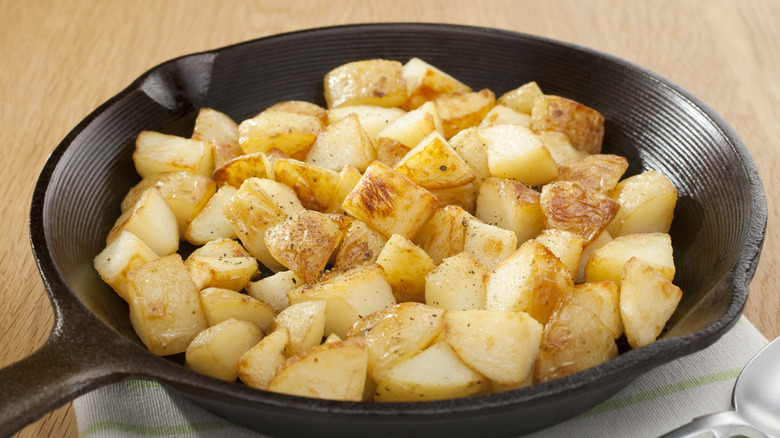Skillet of home fries