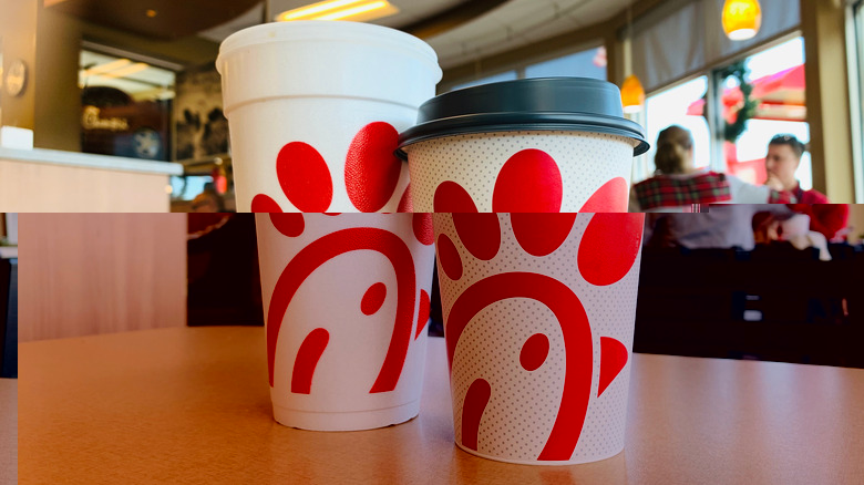 Chick-fil-A beverages on table