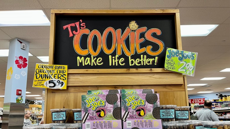 display of cookies at Trader Joe's