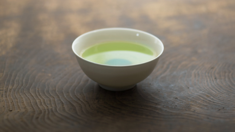 cup of Japanese green tea