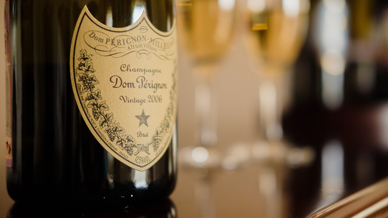 A bottle of vintage Dom Pérignon