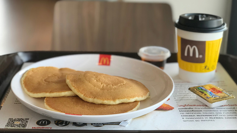 McDonald's pancakes with coffee