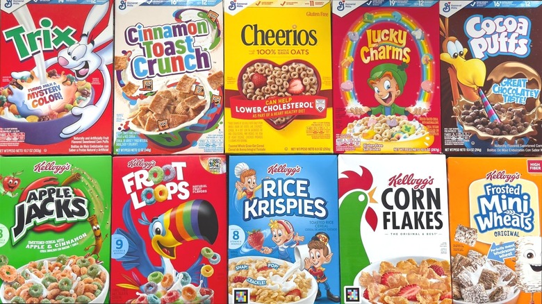 Boxes of cereal
