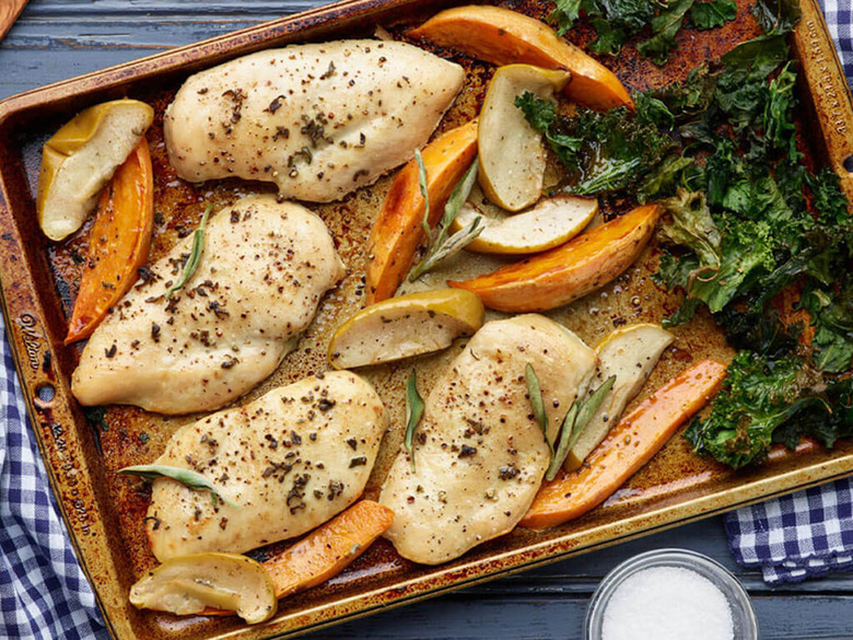 chicken apple harvest sheet pan dinner and more sheet pan dinner recipes at Today Meal