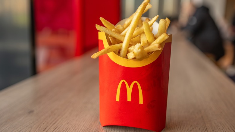 container of McDonald's fries