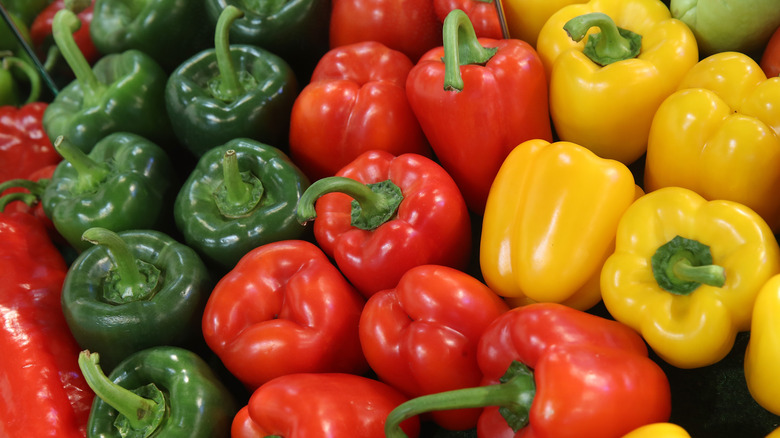 different color bell peppers