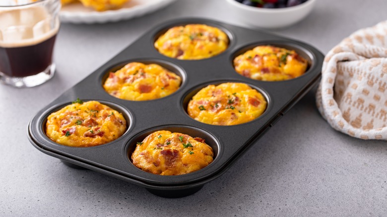 Egg muffins in a tin