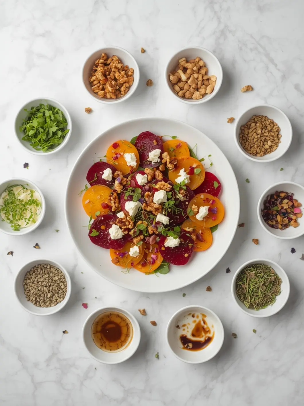 Beet and Goat Cheese Salad variations