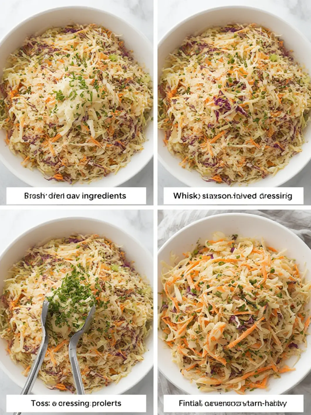 Easy way to make Creamy Coleslaw in 10 Minutes 2 Creamy Coleslaw 1