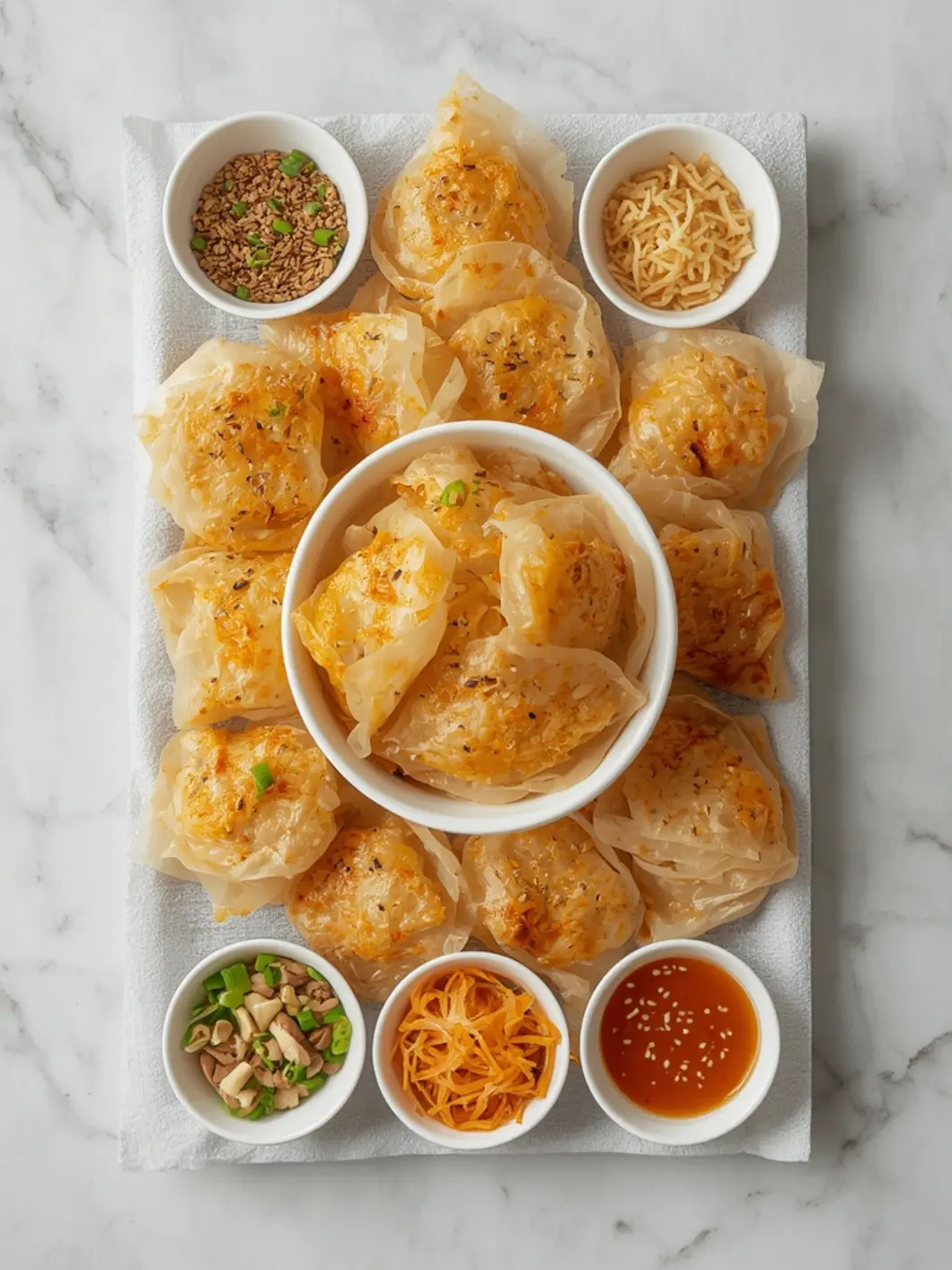 Crispy Rice Paper Dumplings variations