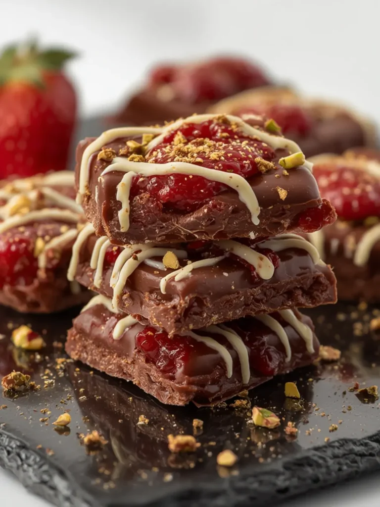 Dubai Chocolate Strawberry Bars