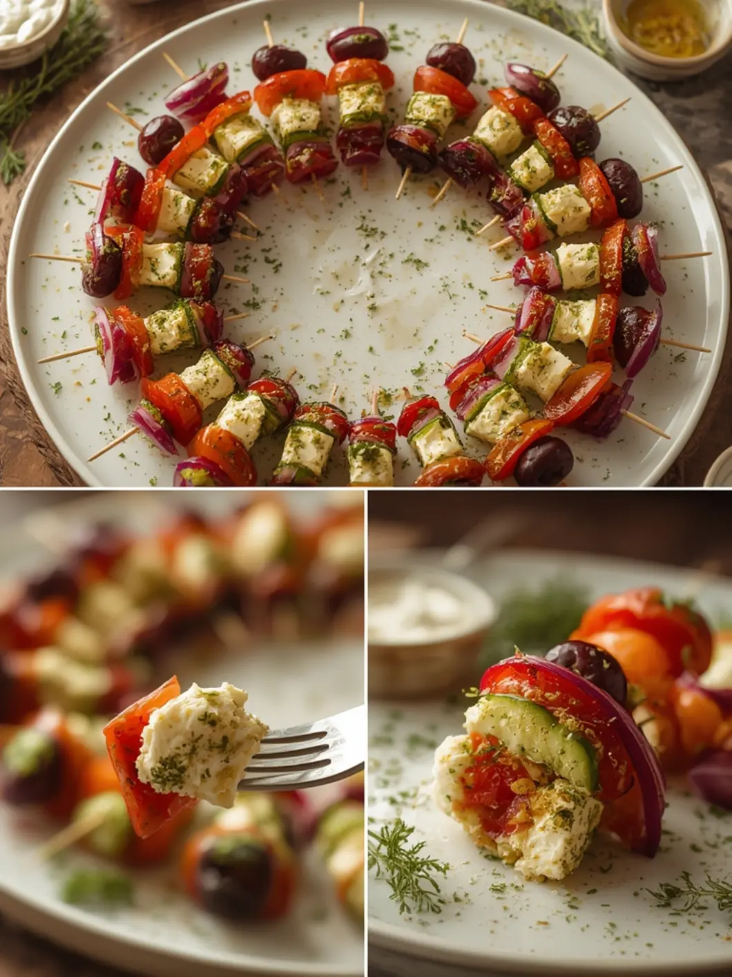 Easy Greek Salad Skewers (No-Bake Appetizer in 15 Minutes) 3 Greek Salad Skewers 1