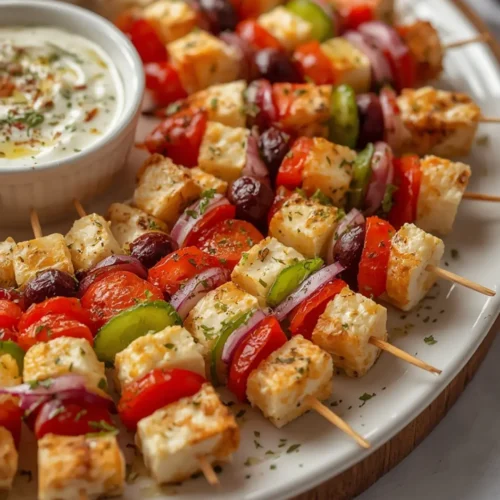Easy Greek Salad Skewers (No-Bake Appetizer in 15 Minutes) 4 Greek Salad Skewers