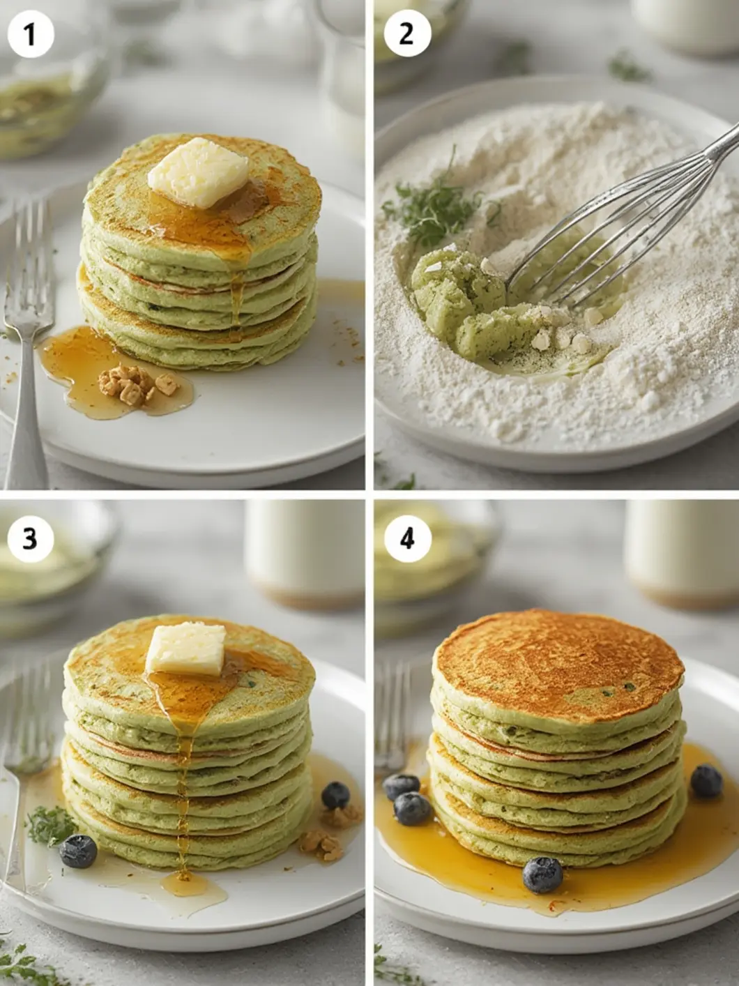 Green Spinach Pancakes 1