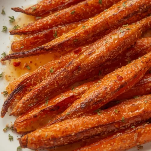 Hot Honey Roasted Carrots