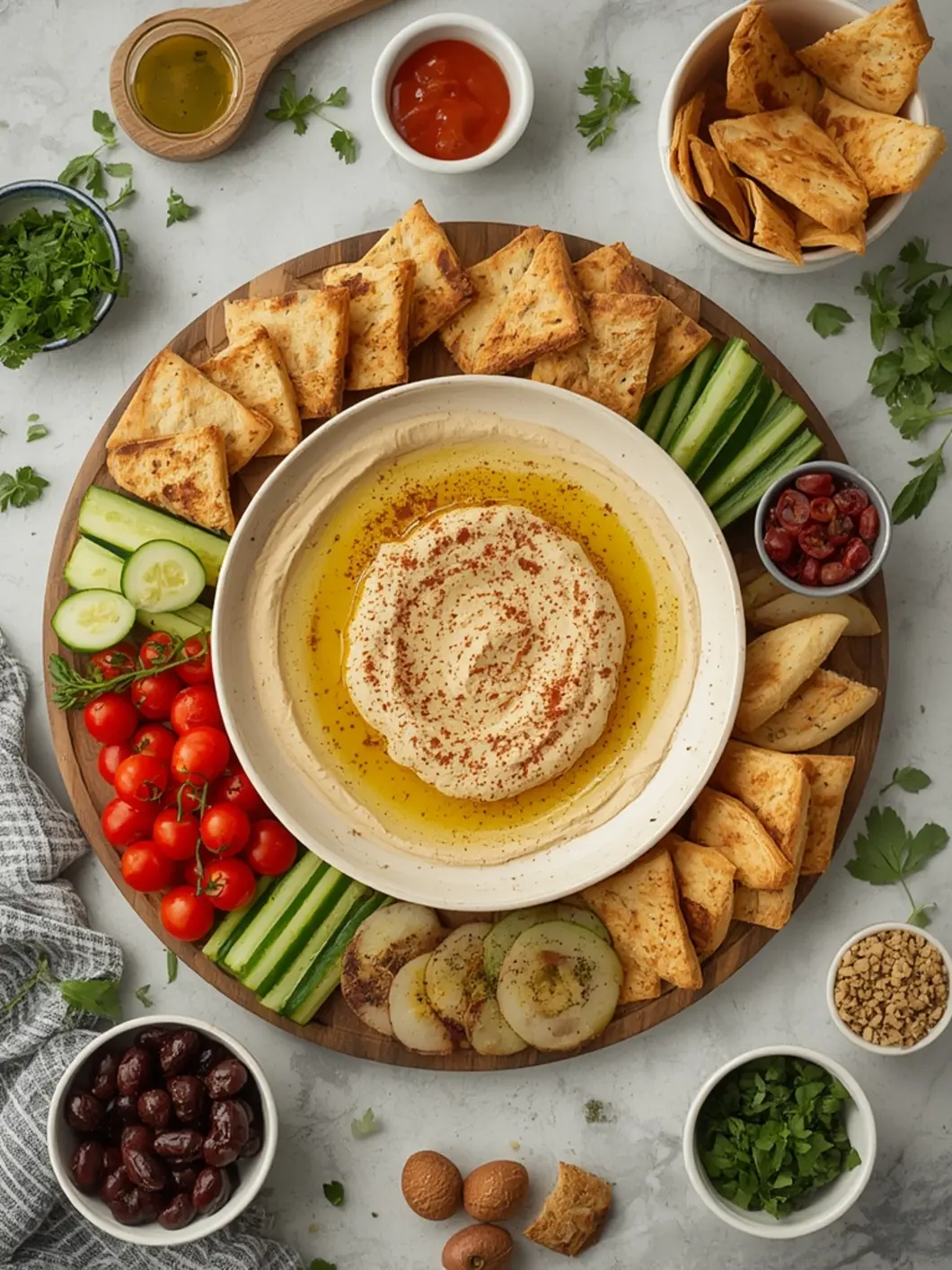 Easy Hummus Platter (No-Bake, 15-Minute Appetizer) 2 Hummus Platter 2