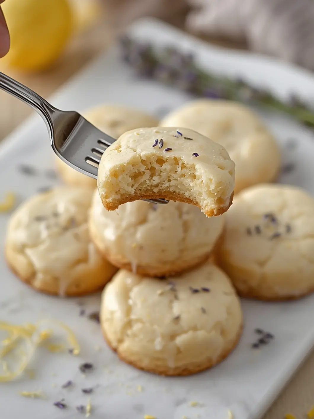 Easy Lemon Lavender Cookies (Simple 7-Ingredient Recipe) 4 Lemon Lavender Cookies 3