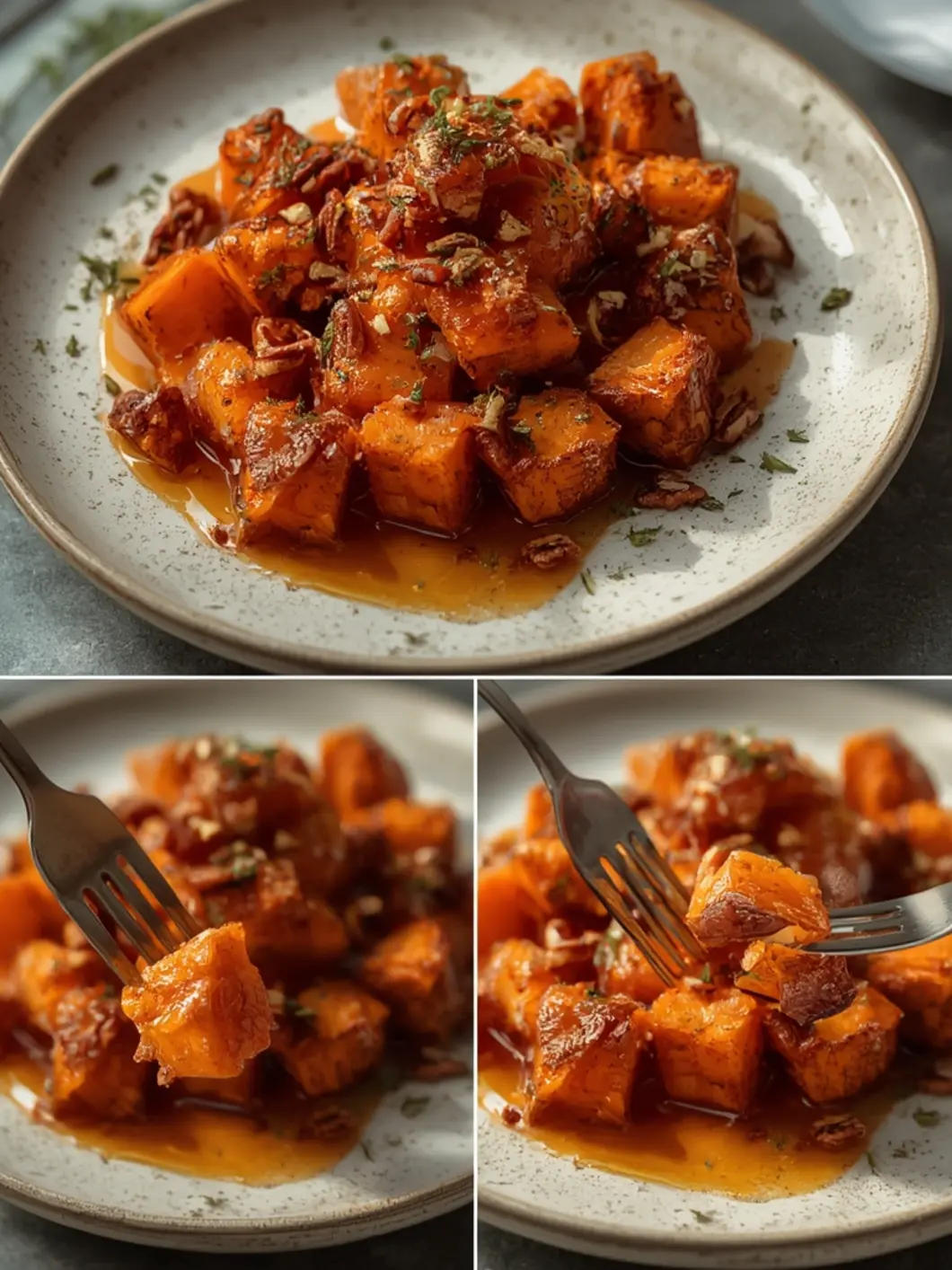 Maple Glazed Sweet Potatoes 1