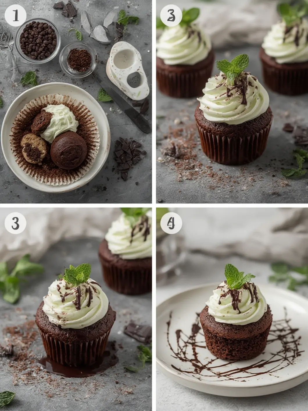 Mint Chocolate Cupcakes 1