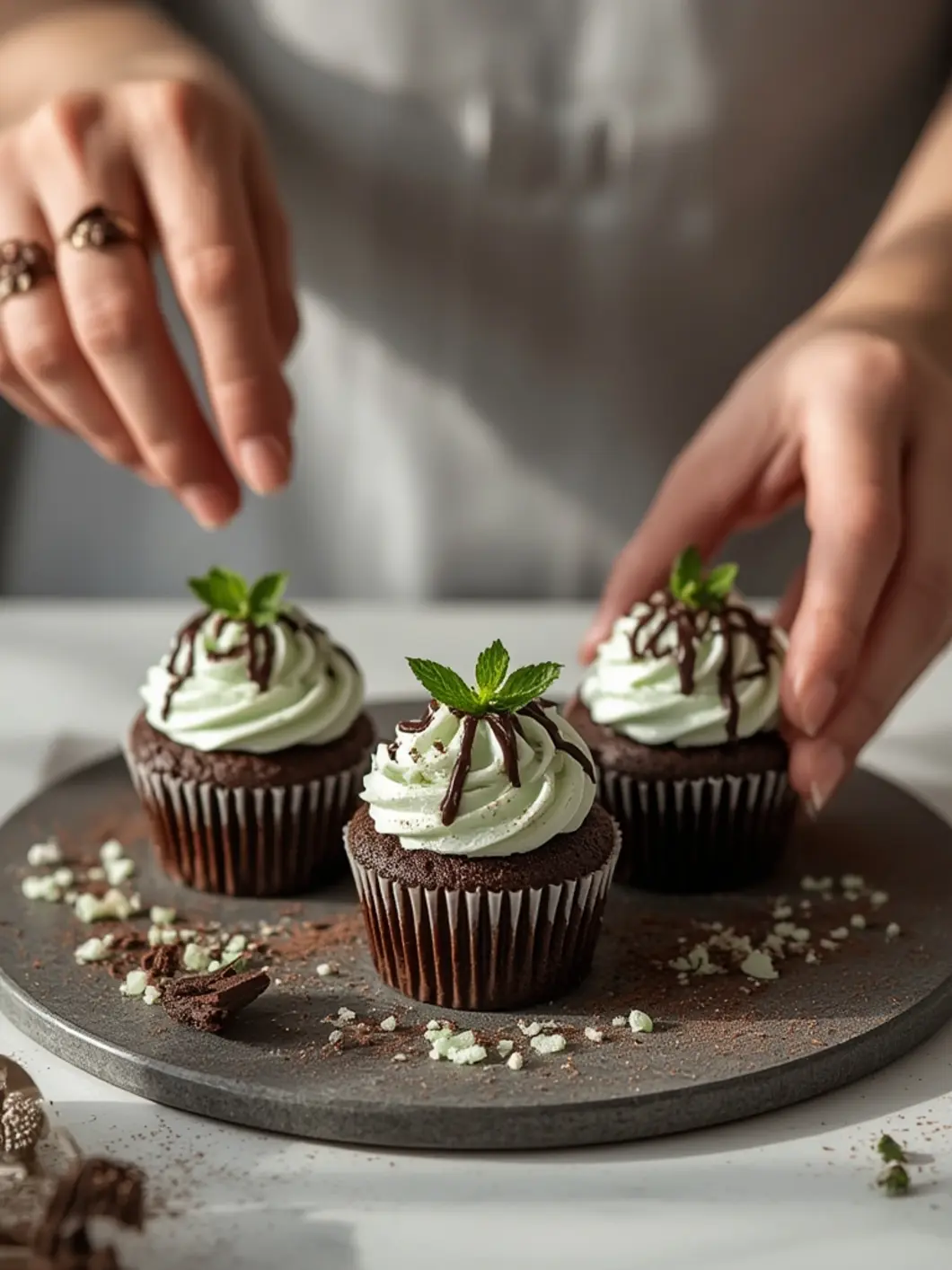 Mint Chocolate Cupcakes 2