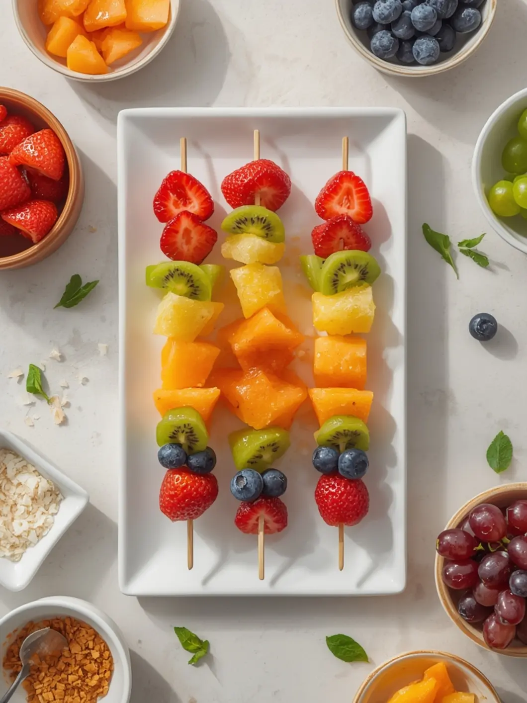 Rainbow Fruit Skewers 2
