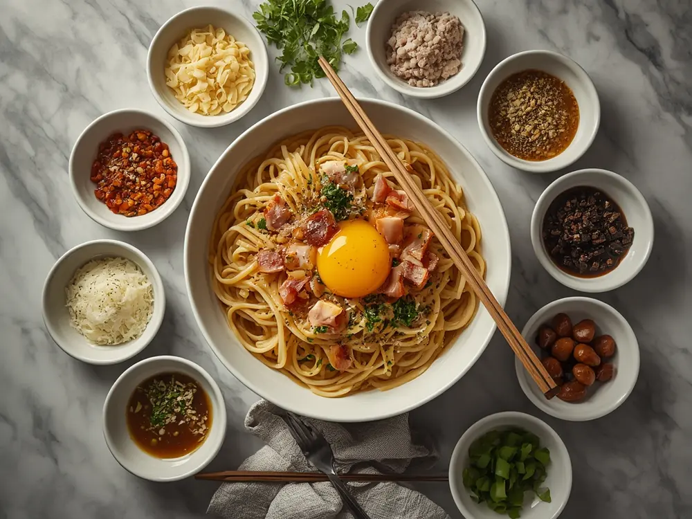 Ramen Carbonara variations
