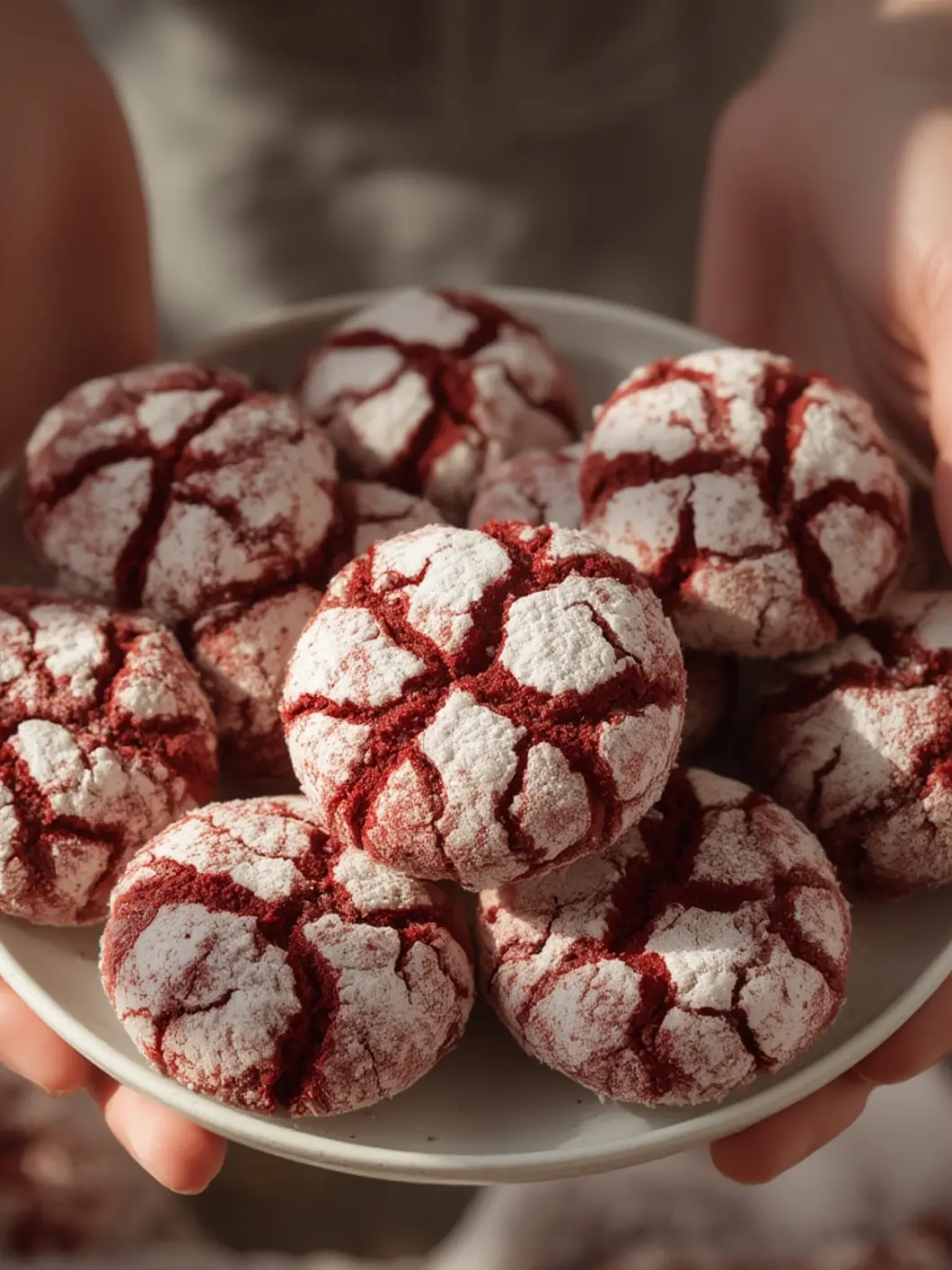 Red Velvet Crinkle Cookies 2