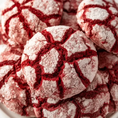 Red Velvet Crinkle Cookies