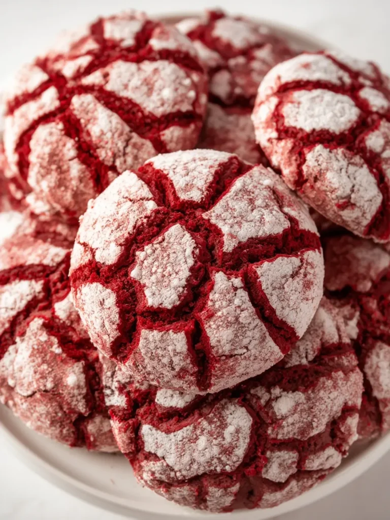 Red Velvet Crinkle Cookies