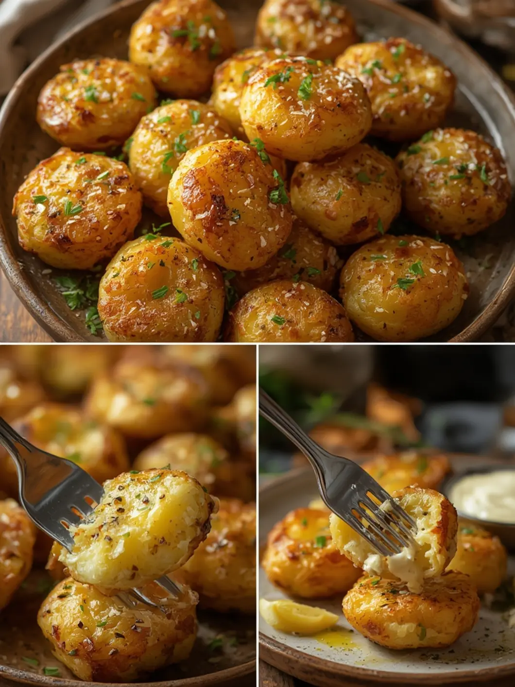 Easy Crispy Smashed Potatoes (5-Ingredient) 3 Smashed Potatoes 1