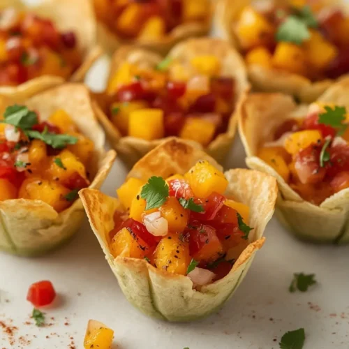 Easy way to make Spicy Mango Salsa Cups in 30 Minutes 4 Spicy Mango Salsa Cups